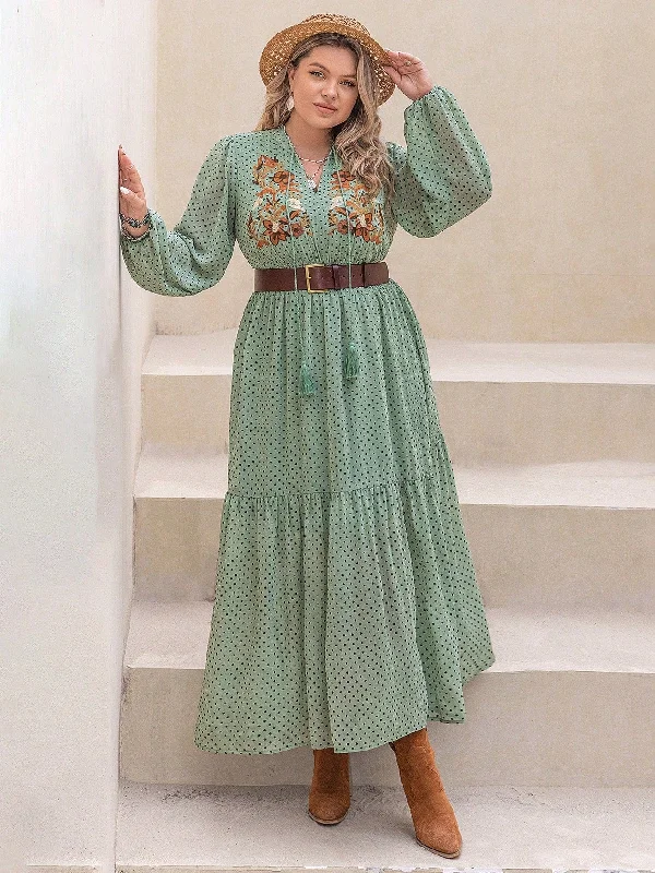 PLUS SIZE Zarina Maxi Dress - Green