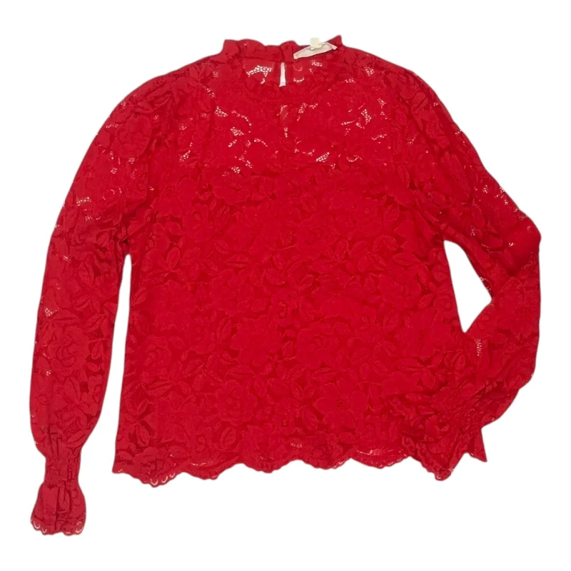 Top Ls By Clothes Mentor In Red, Size:M