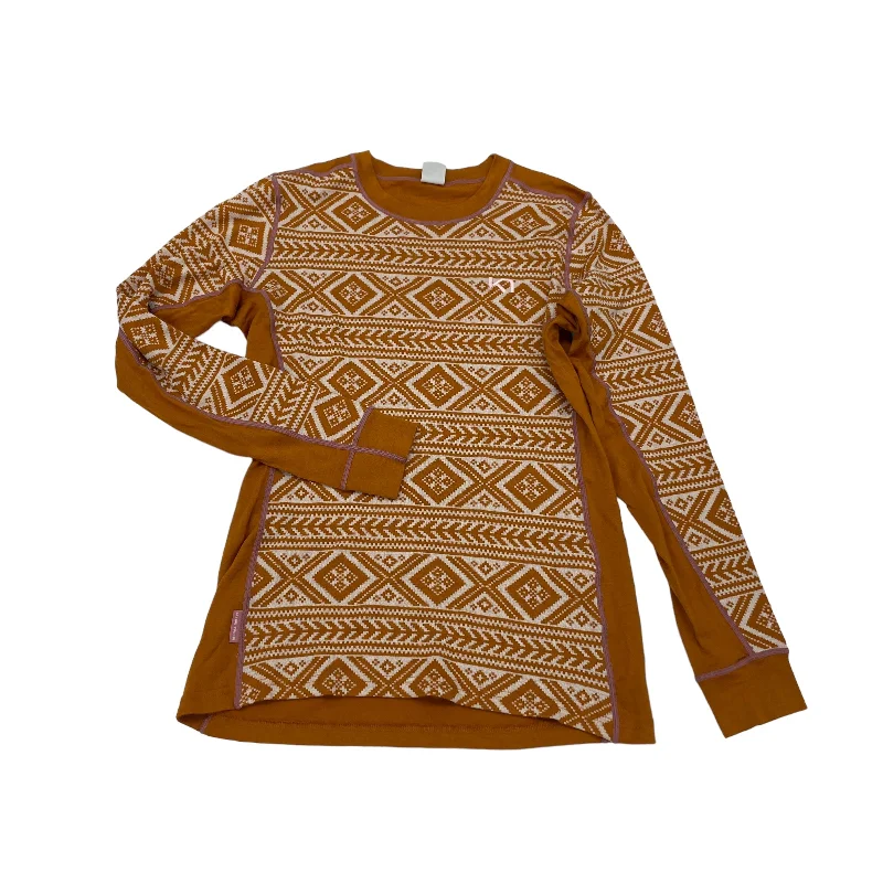 ORANGE TOP LS by CLOTHES MENTOR Size:L